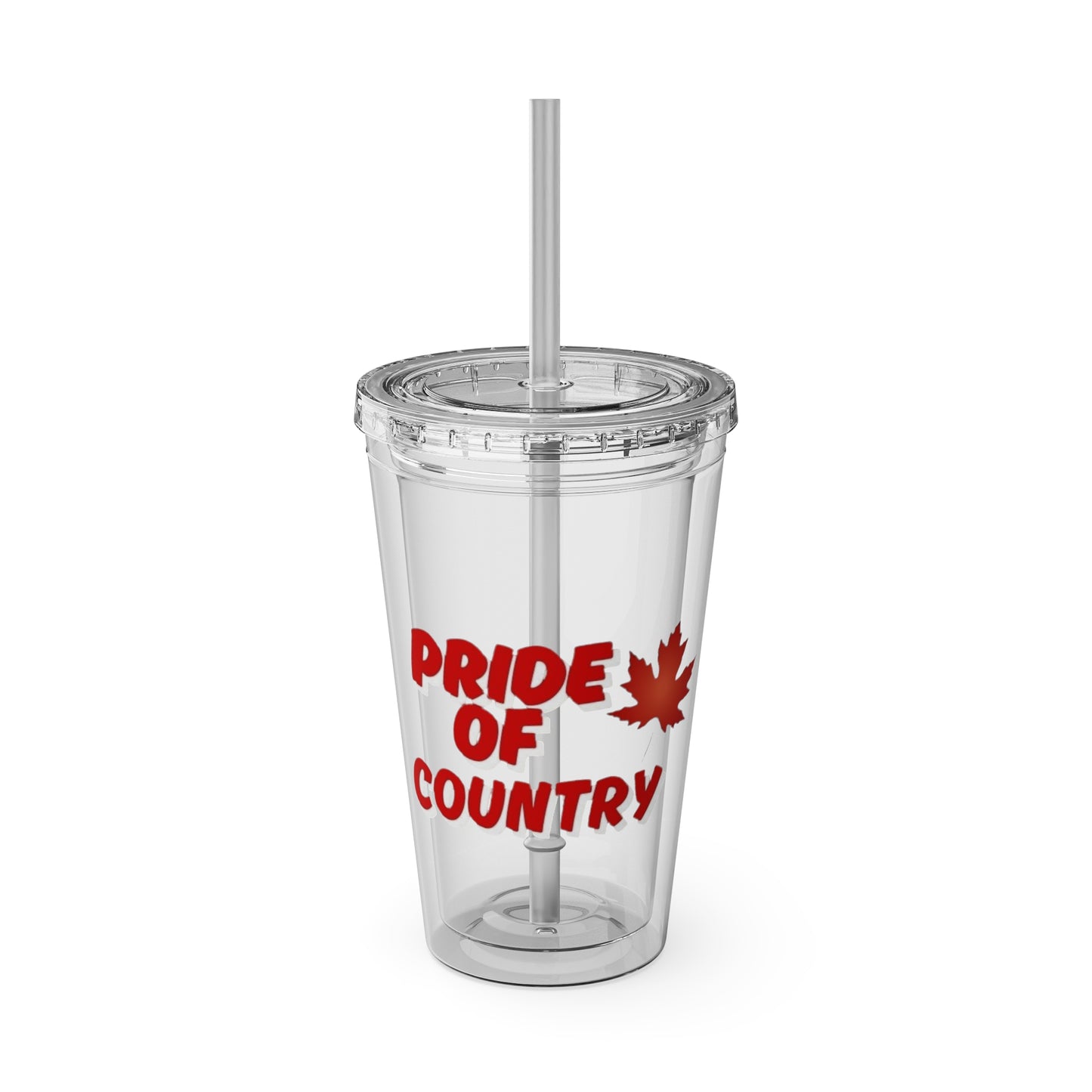 Pride of Country Tumbler, Canadian Travel Mug, Summer Hydration Cup, Reusable Straw Cup, Patriotic Gift Idea, Outdoor Adventure Drinkware