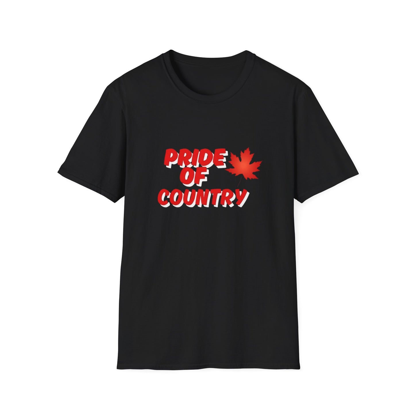 Pride of Country Unisex Softstyle T-Shirt, Canada Day Shirt, Patriotic Apparel, Casual Wear, Gift for Her/him