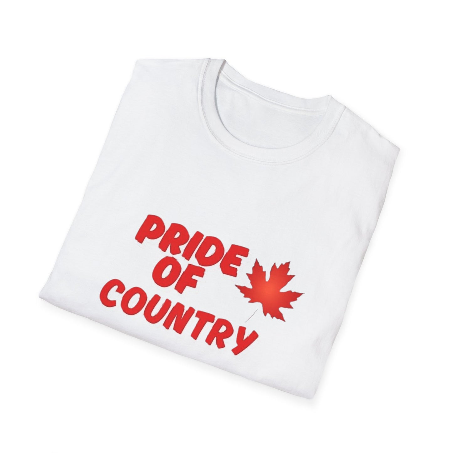 Pride of Country Unisex Softstyle T-Shirt, Canada Day Shirt, Patriotic Apparel, Casual Wear, Gift for Her/him