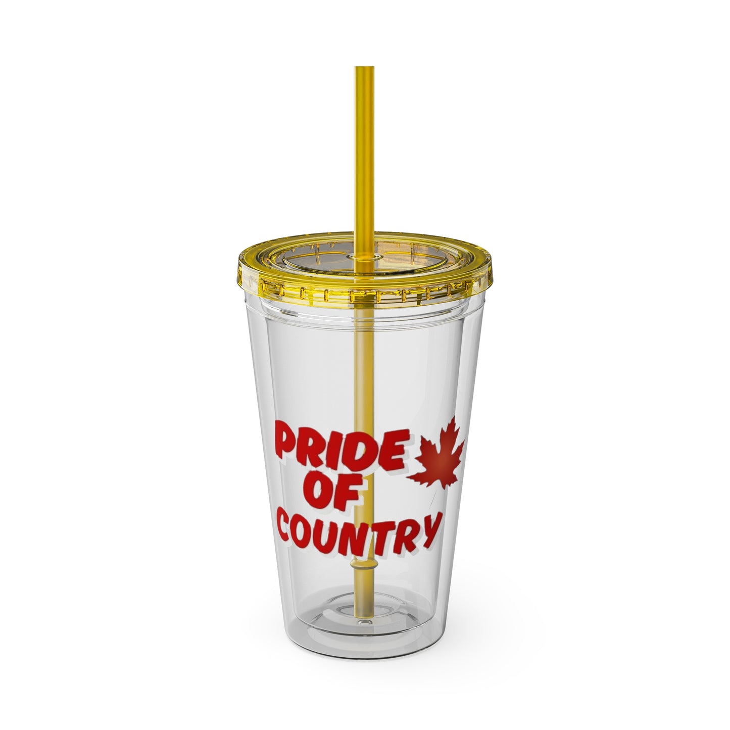 Pride of Country Tumbler, Canadian Travel Mug, Summer Hydration Cup, Reusable Straw Cup, Patriotic Gift Idea, Outdoor Adventure Drinkware