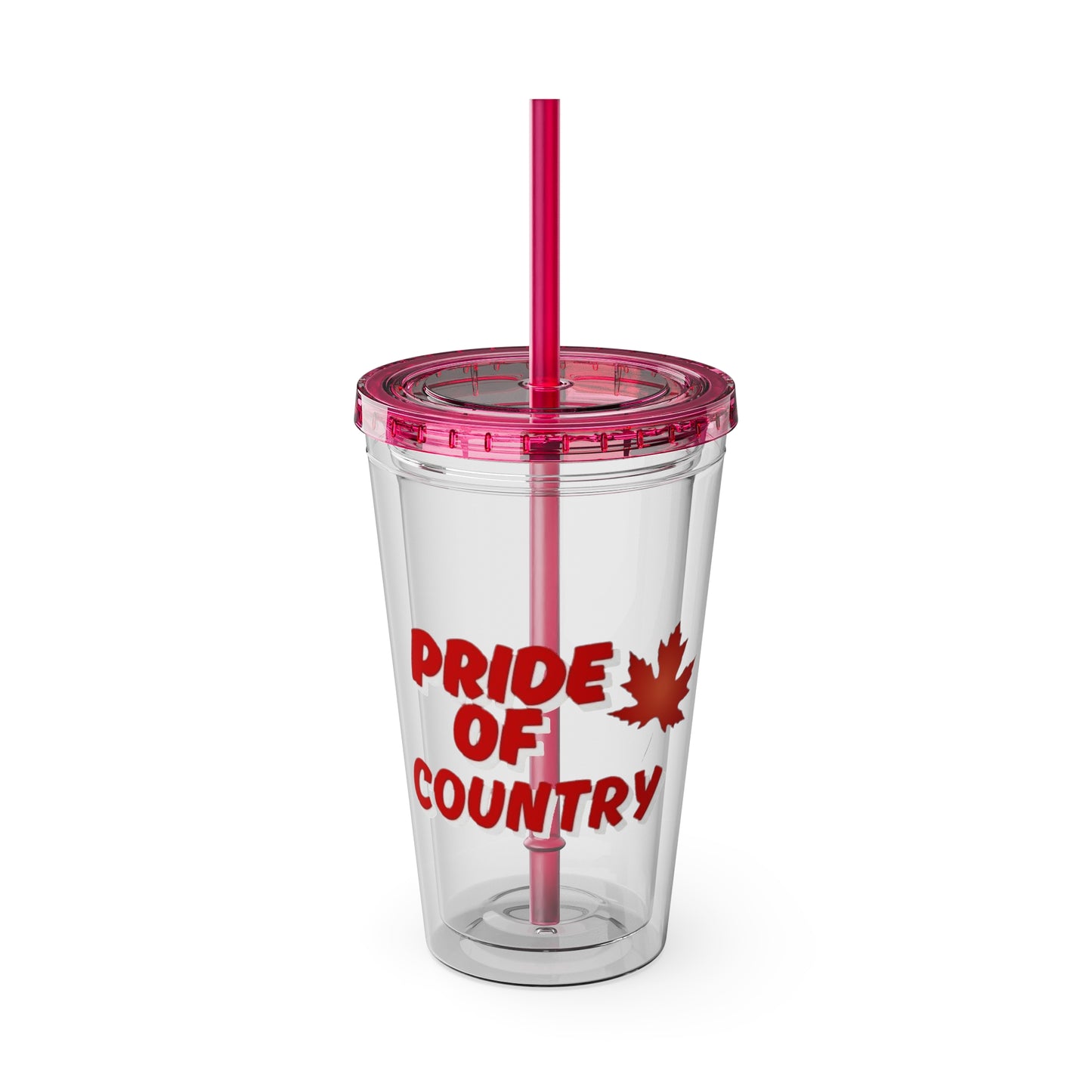 Pride of Country Tumbler, Canadian Travel Mug, Summer Hydration Cup, Reusable Straw Cup, Patriotic Gift Idea, Outdoor Adventure Drinkware
