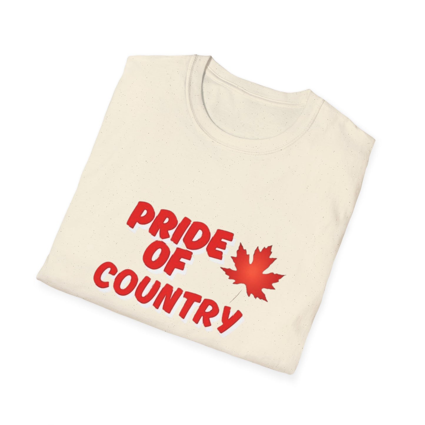 Pride of Country Unisex Softstyle T-Shirt, Canada Day Shirt, Patriotic Apparel, Casual Wear, Gift for Her/him