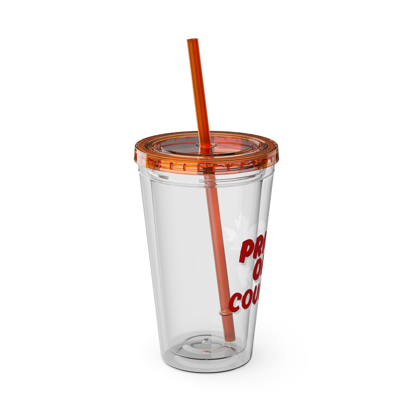 Pride of Country Tumbler, Canadian Travel Mug, Summer Hydration Cup, Reusable Straw Cup, Patriotic Gift Idea, Outdoor Adventure Drinkware