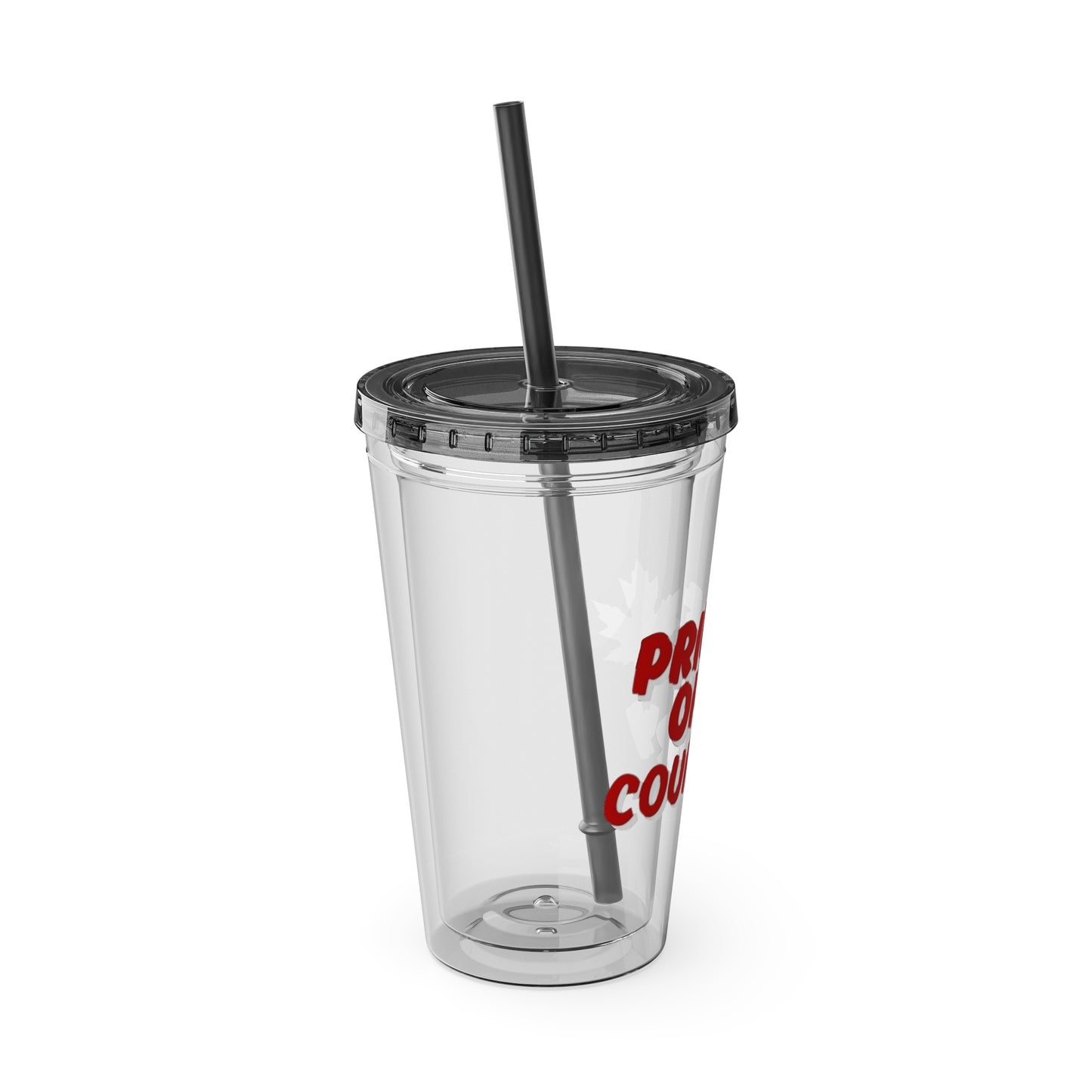Pride of Country Tumbler, Canadian Travel Mug, Summer Hydration Cup, Reusable Straw Cup, Patriotic Gift Idea, Outdoor Adventure Drinkware