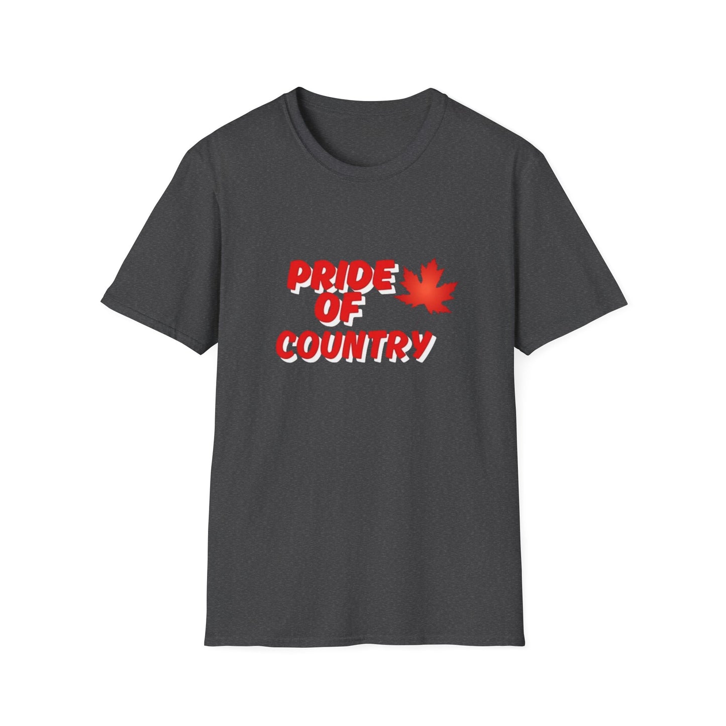Pride of Country Unisex Softstyle T-Shirt, Canada Day Shirt, Patriotic Apparel, Casual Wear, Gift for Her/him