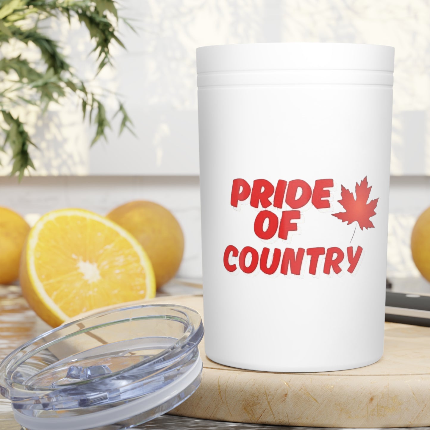 Patriotic Insulated Tumbler - "Pride of Country" Coffee Mug for Canada Day, Travel, Gifts, Outdoor Adventures, Sports Events