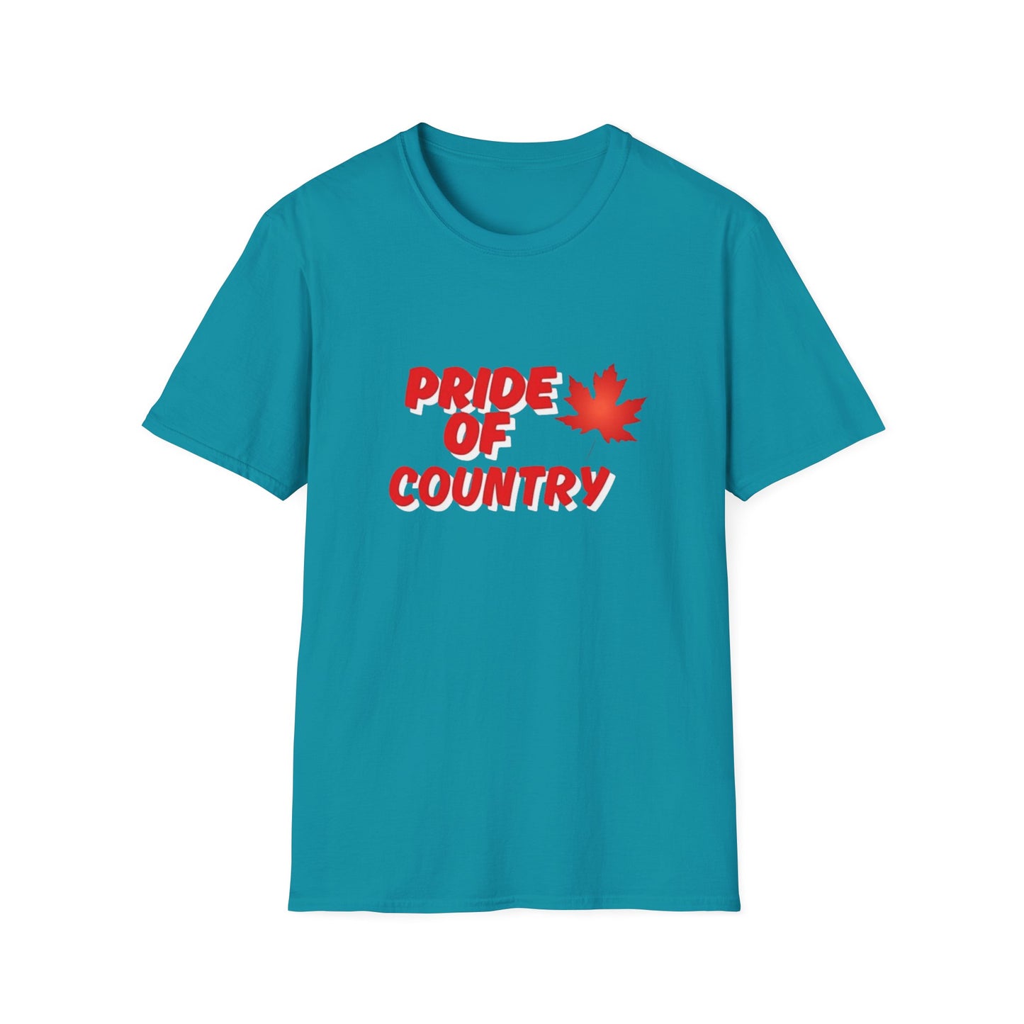 Pride of Country Unisex Softstyle T-Shirt, Canada Day Shirt, Patriotic Apparel, Casual Wear, Gift for Her/him