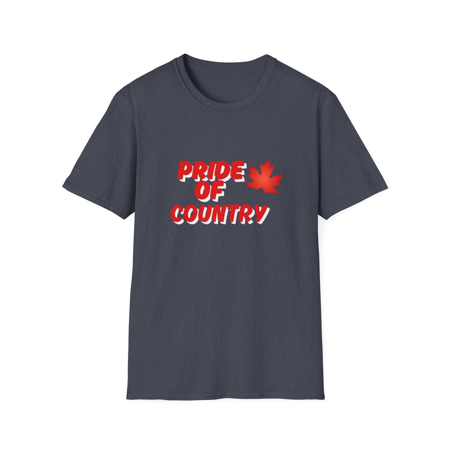 Pride of Country Unisex Softstyle T-Shirt, Canada Day Shirt, Patriotic Apparel, Casual Wear, Gift for Her/him