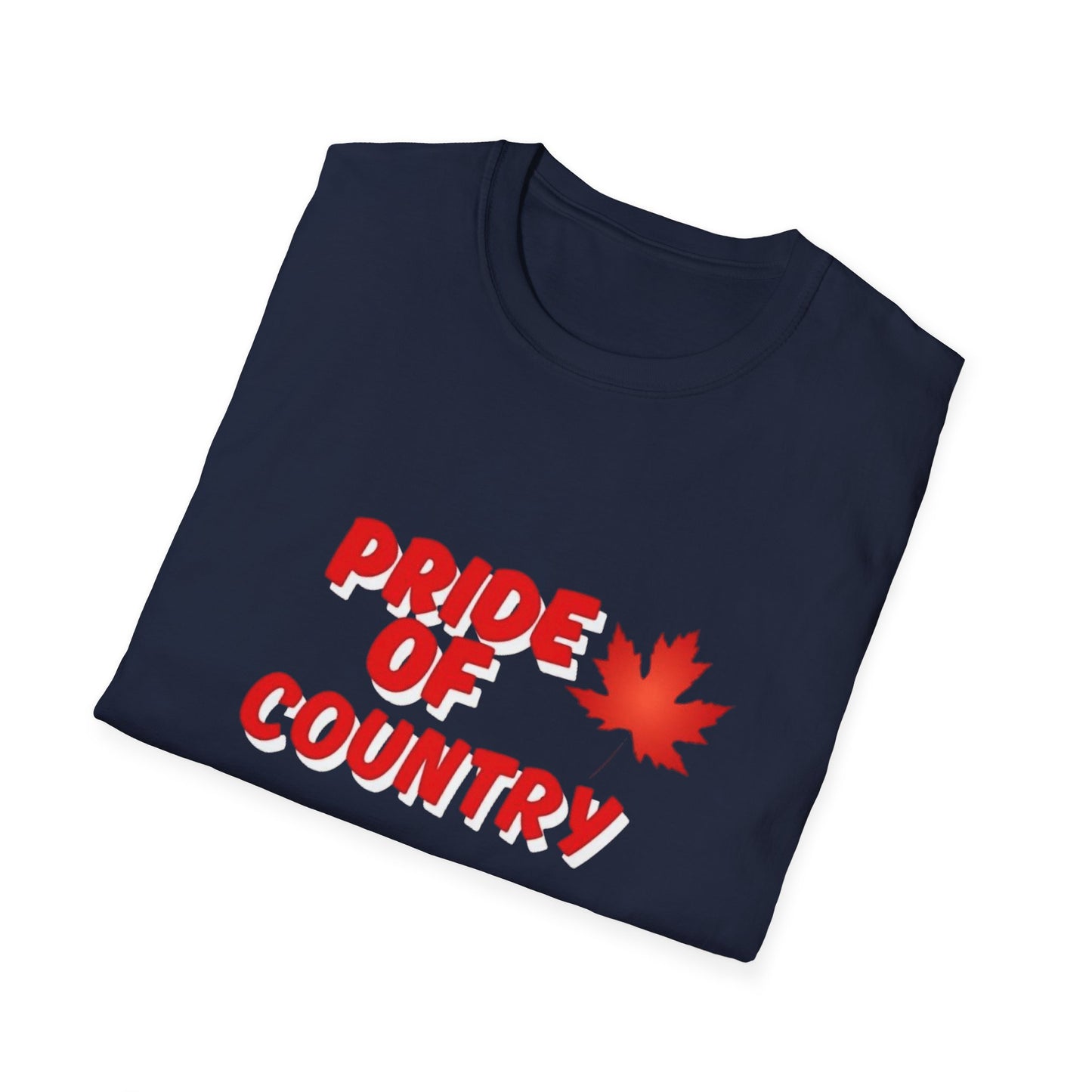 Pride of Country Unisex Softstyle T-Shirt, Canada Day Shirt, Patriotic Apparel, Casual Wear, Gift for Her/him