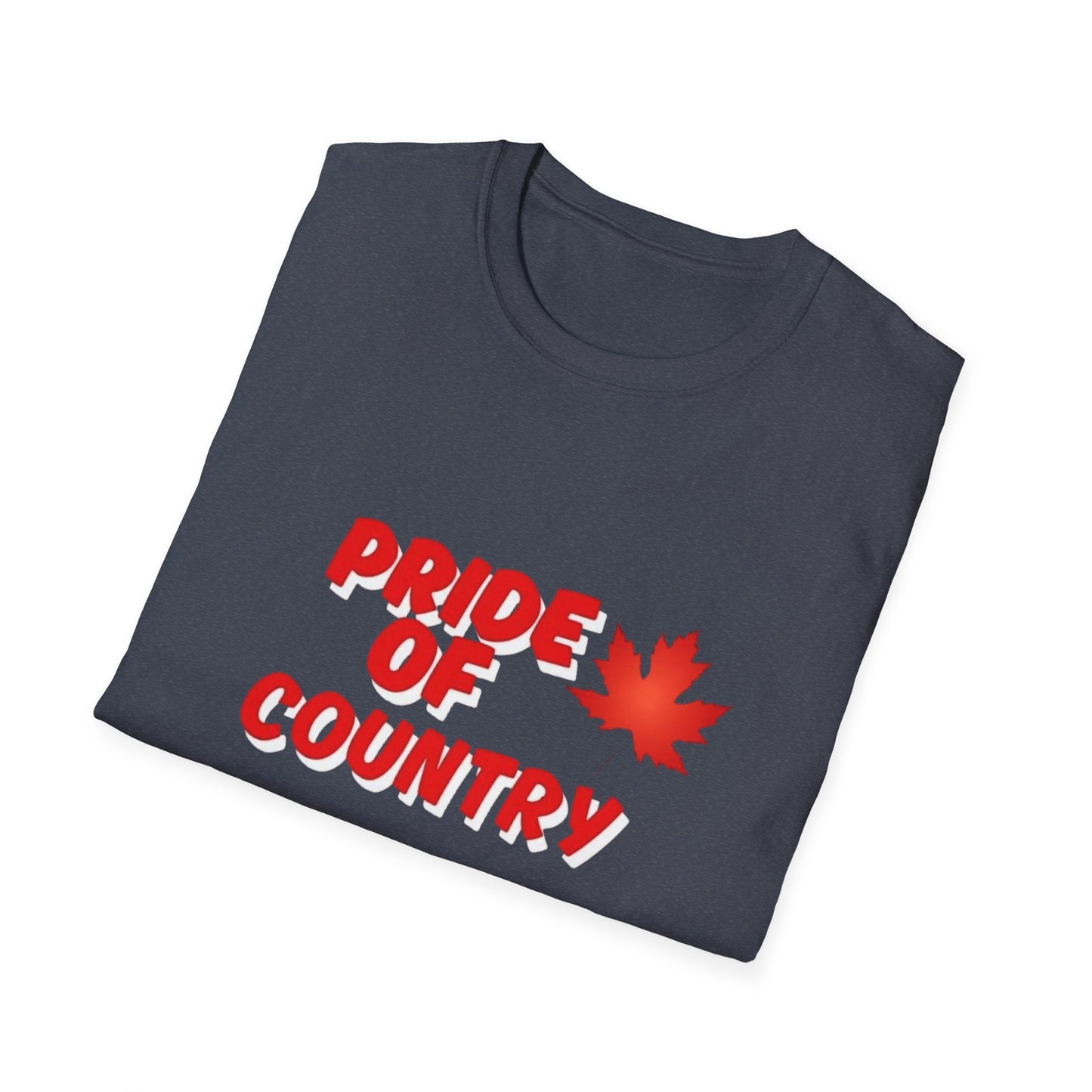 Pride of Country Unisex Softstyle T-Shirt, Canada Day Shirt, Patriotic Apparel, Casual Wear, Gift for Her/him