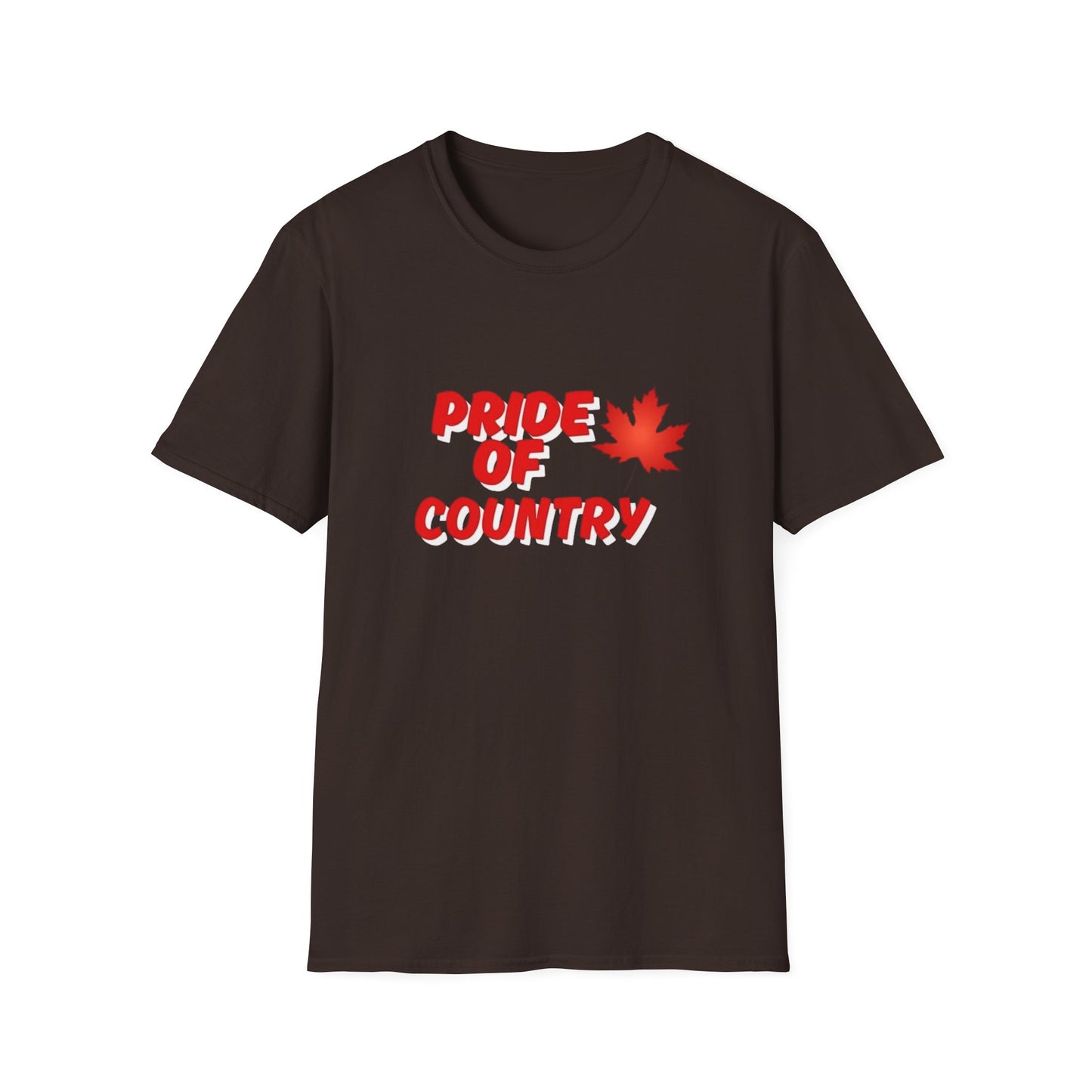 Pride of Country Unisex Softstyle T-Shirt, Canada Day Shirt, Patriotic Apparel, Casual Wear, Gift for Her/him