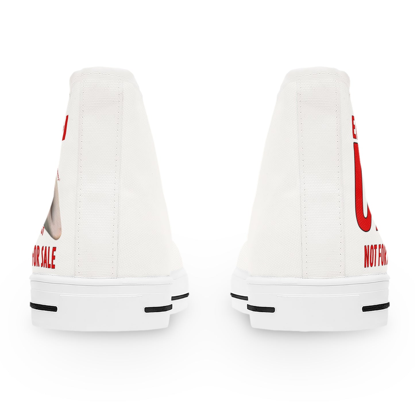Women's High Top Sneakers - Fun & Trendy Elbow Up Slogan
