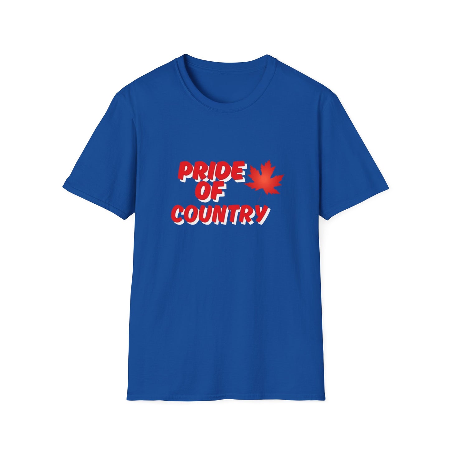 Pride of Country Unisex Softstyle T-Shirt, Canada Day Shirt, Patriotic Apparel, Casual Wear, Gift for Her/him