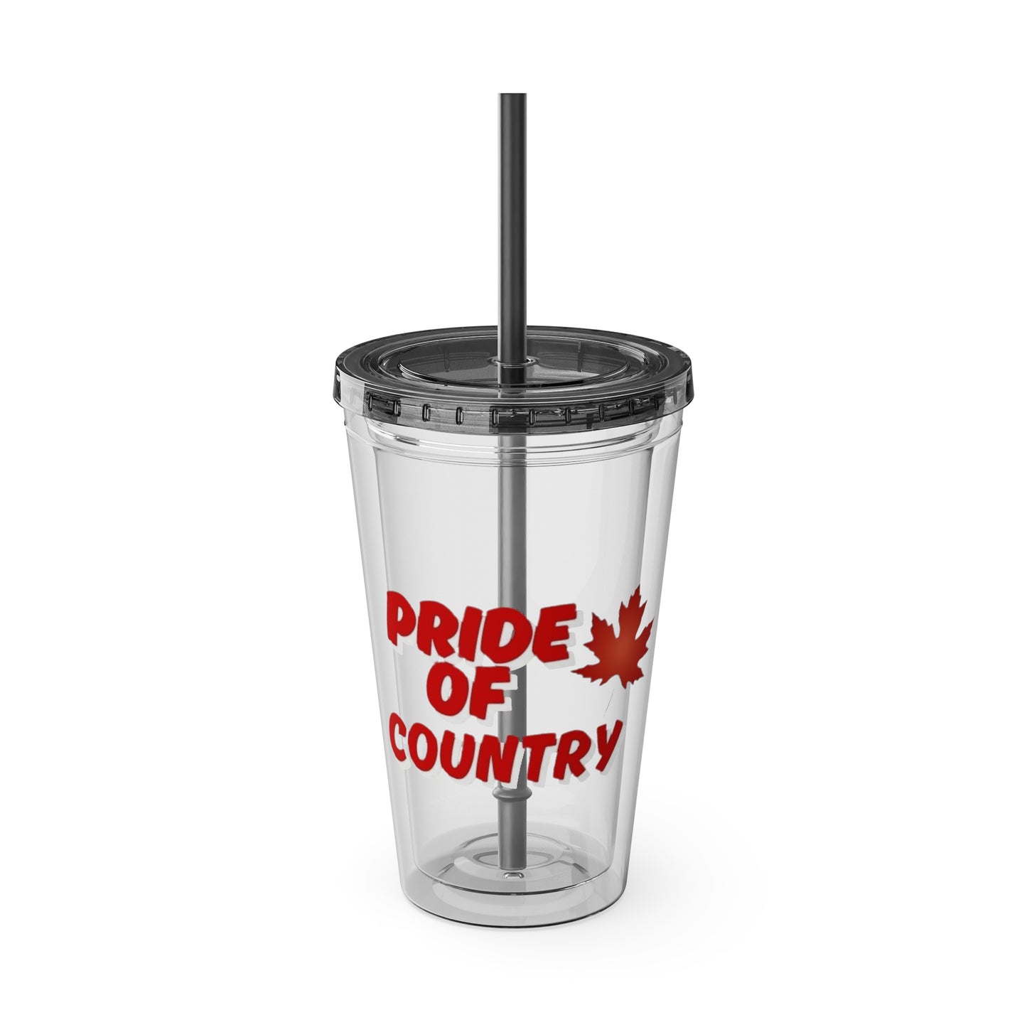 Pride of Country Tumbler, Canadian Travel Mug, Summer Hydration Cup, Reusable Straw Cup, Patriotic Gift Idea, Outdoor Adventure Drinkware