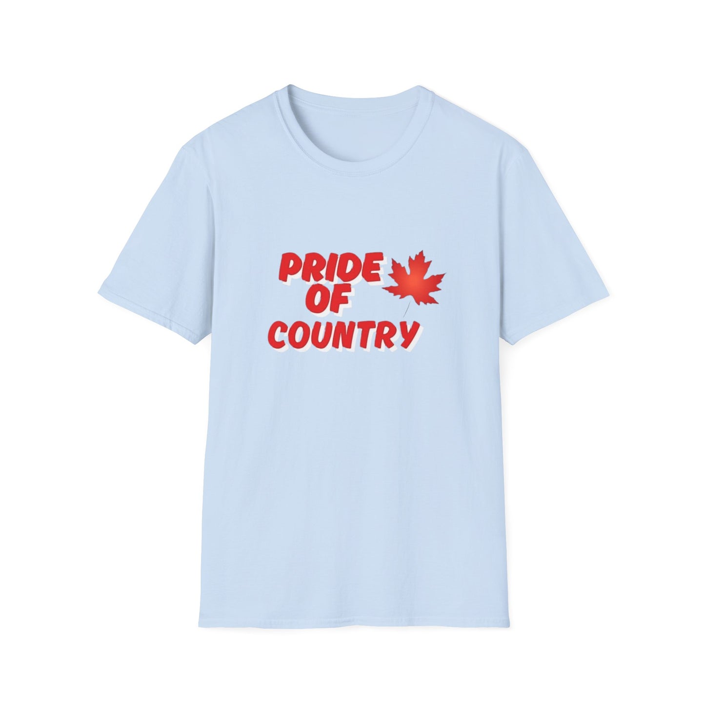 Pride of Country Unisex Softstyle T-Shirt, Canada Day Shirt, Patriotic Apparel, Casual Wear, Gift for Her/him