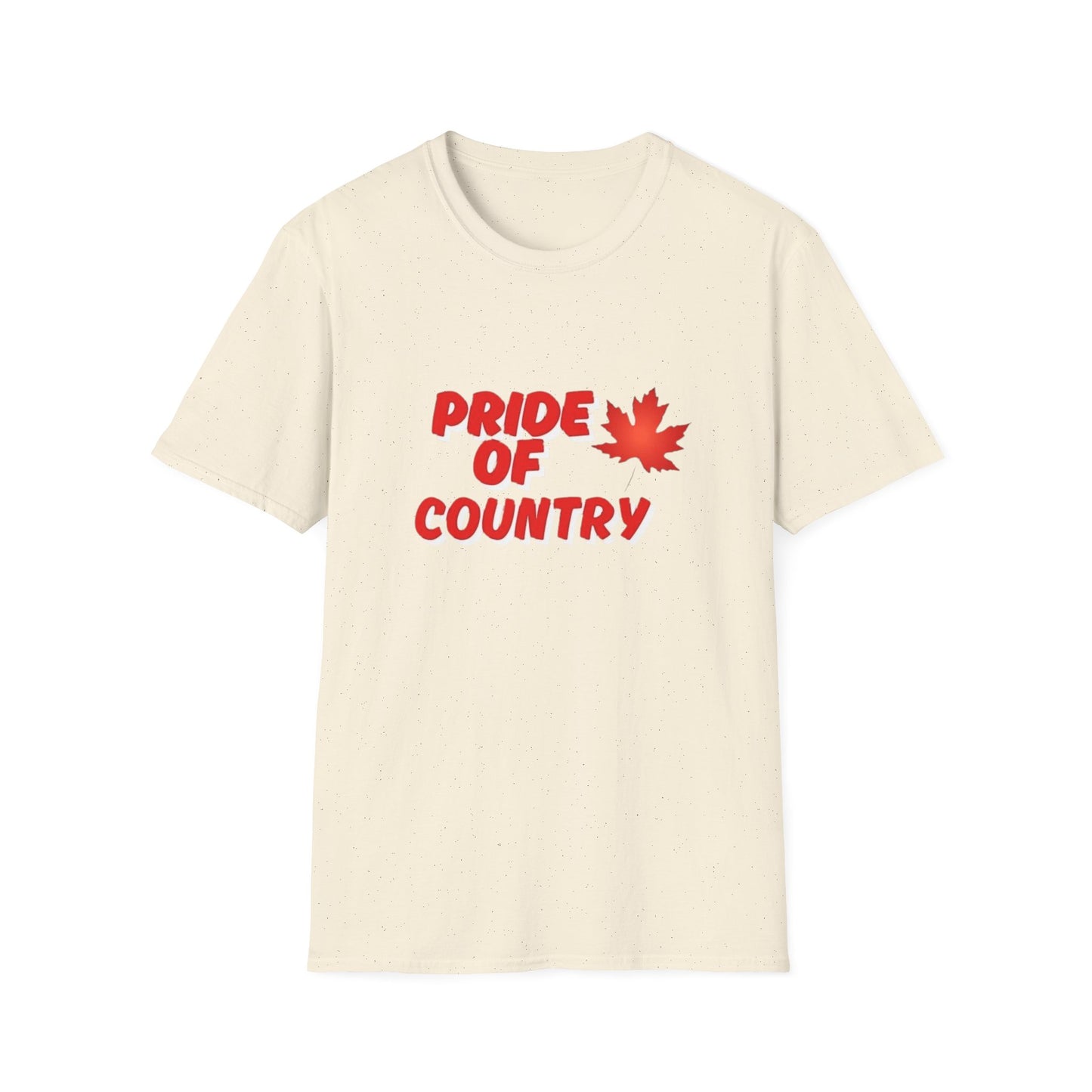 Pride of Country Unisex Softstyle T-Shirt, Canada Day Shirt, Patriotic Apparel, Casual Wear, Gift for Her/him