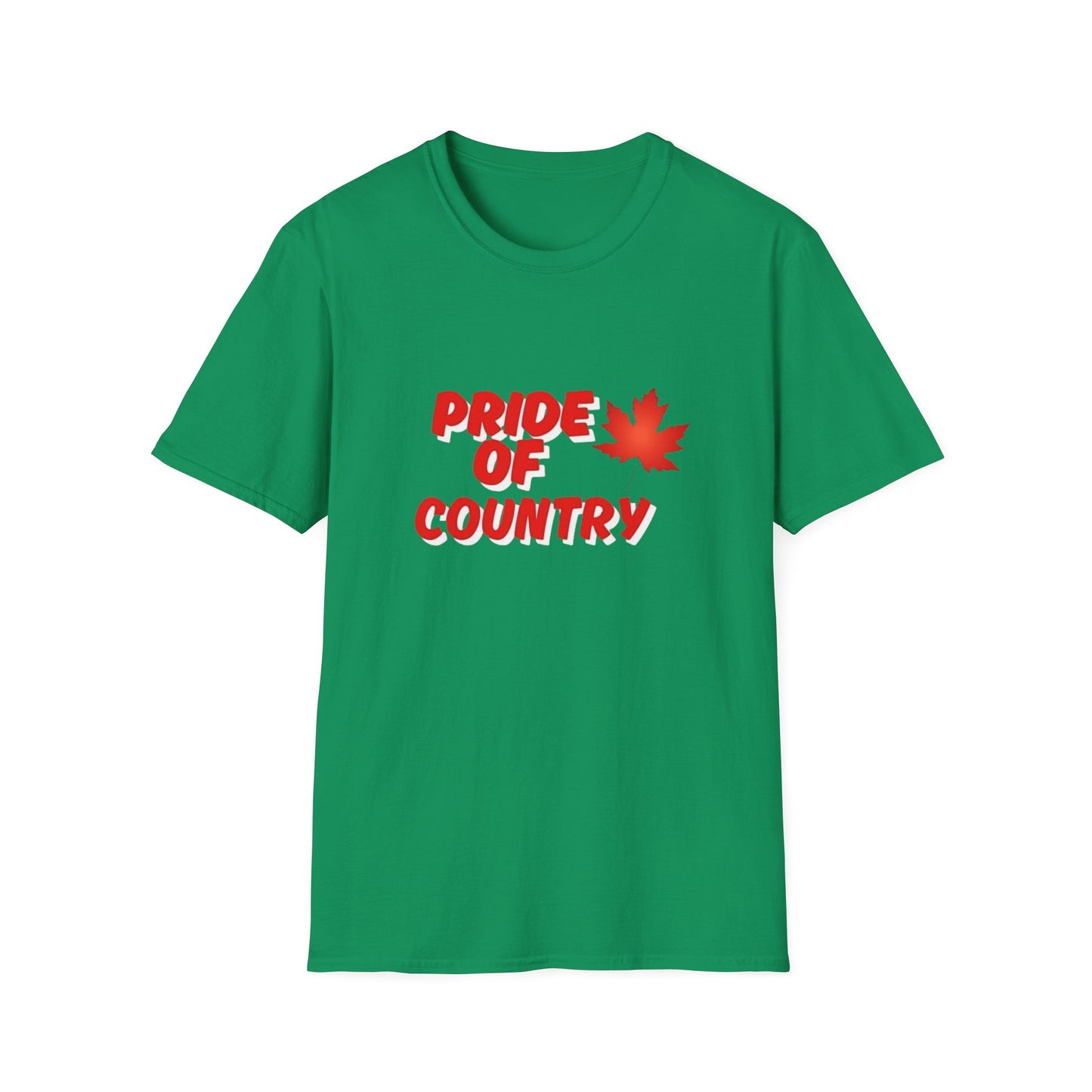 Pride of Country Unisex Softstyle T-Shirt, Canada Day Shirt, Patriotic Apparel, Casual Wear, Gift for Her/him
