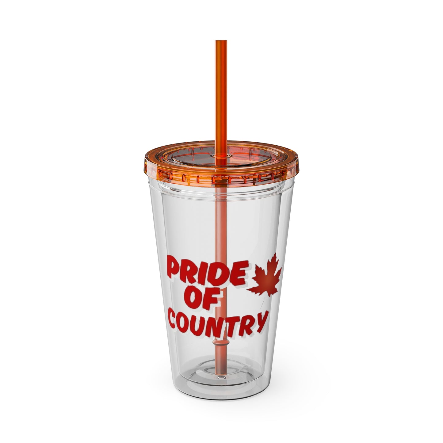 Pride of Country Tumbler, Canadian Travel Mug, Summer Hydration Cup, Reusable Straw Cup, Patriotic Gift Idea, Outdoor Adventure Drinkware