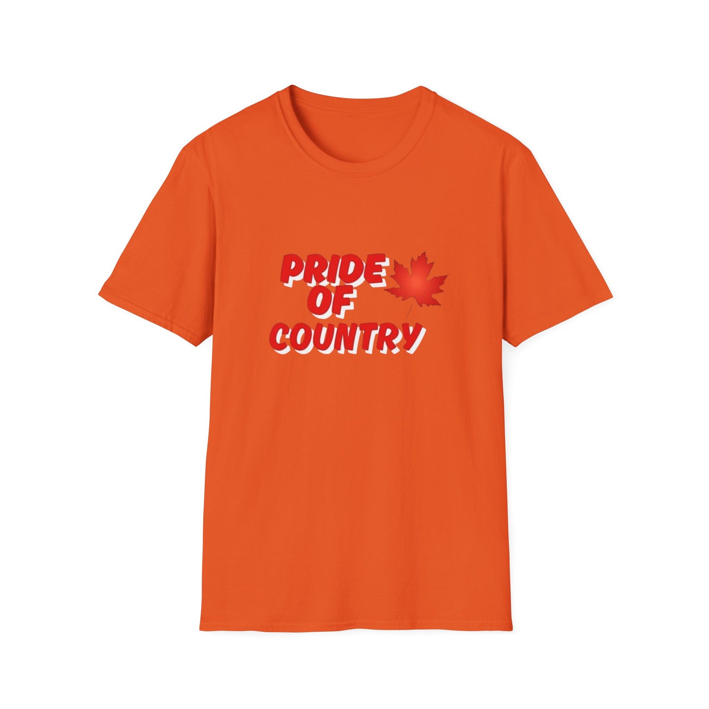 Pride of Country Unisex Softstyle T-Shirt, Canada Day Shirt, Patriotic Apparel, Casual Wear, Gift for Her/him