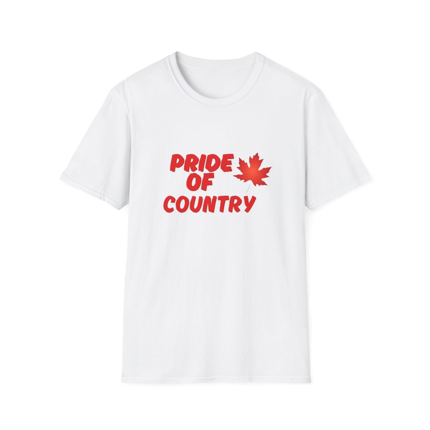 Pride of Country Unisex Softstyle T-Shirt, Canada Day Shirt, Patriotic Apparel, Casual Wear, Gift for Her/him