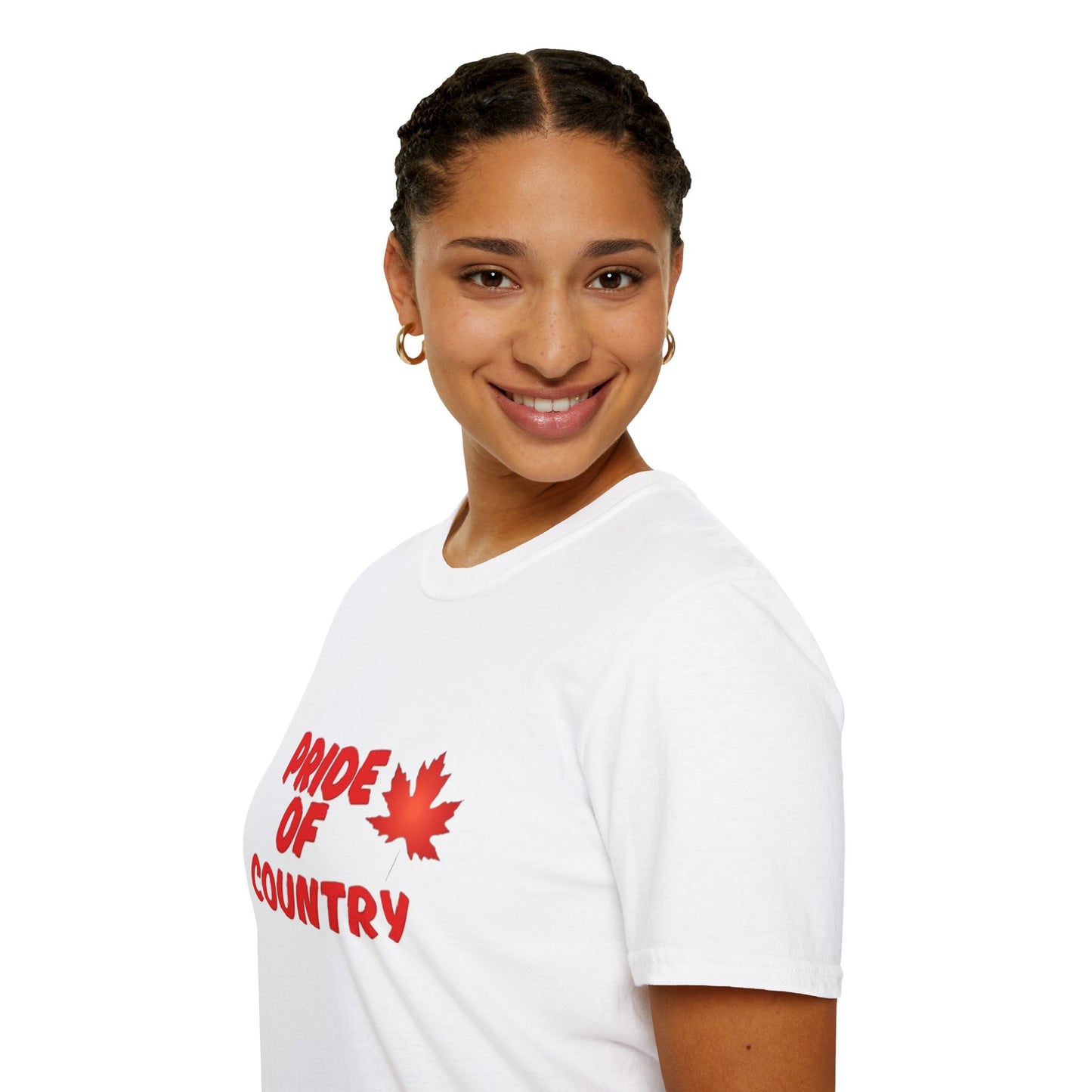 Pride of Country Unisex Softstyle T-Shirt, Canada Day Shirt, Patriotic Apparel, Casual Wear, Gift for Her/him