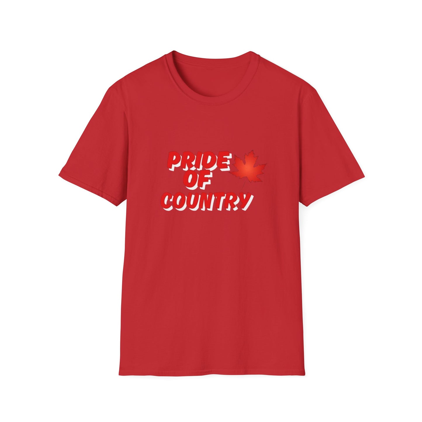 Pride of Country Unisex Softstyle T-Shirt, Canada Day Shirt, Patriotic Apparel, Casual Wear, Gift for Her/him