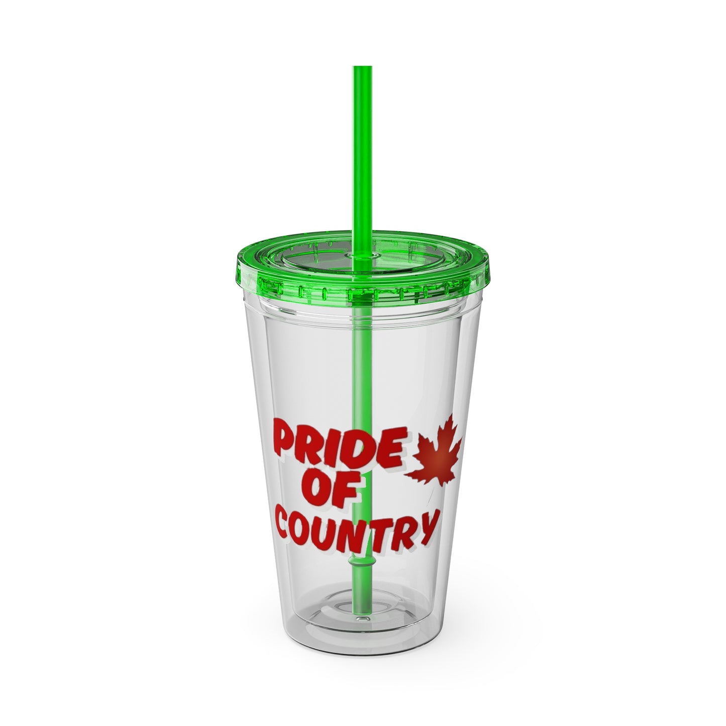 Pride of Country Tumbler, Canadian Travel Mug, Summer Hydration Cup, Reusable Straw Cup, Patriotic Gift Idea, Outdoor Adventure Drinkware