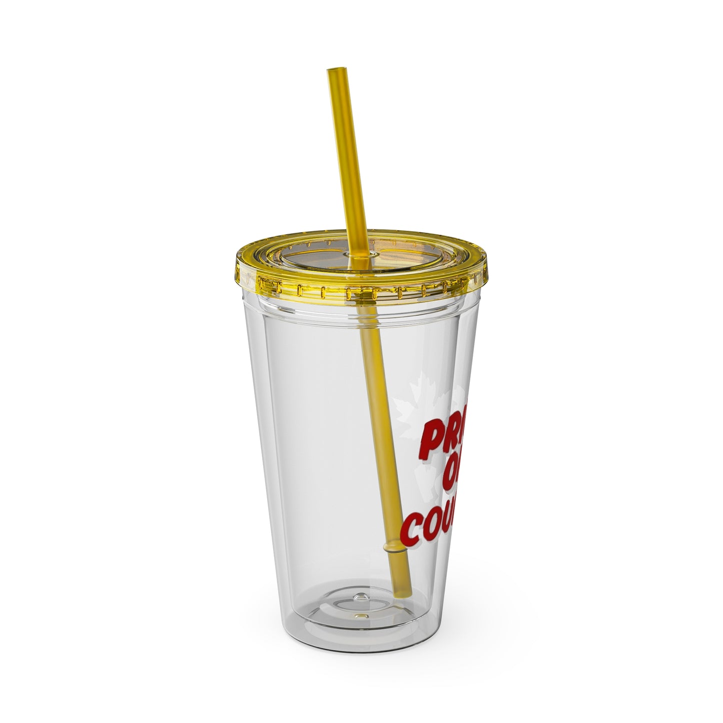 Pride of Country Tumbler, Canadian Travel Mug, Summer Hydration Cup, Reusable Straw Cup, Patriotic Gift Idea, Outdoor Adventure Drinkware