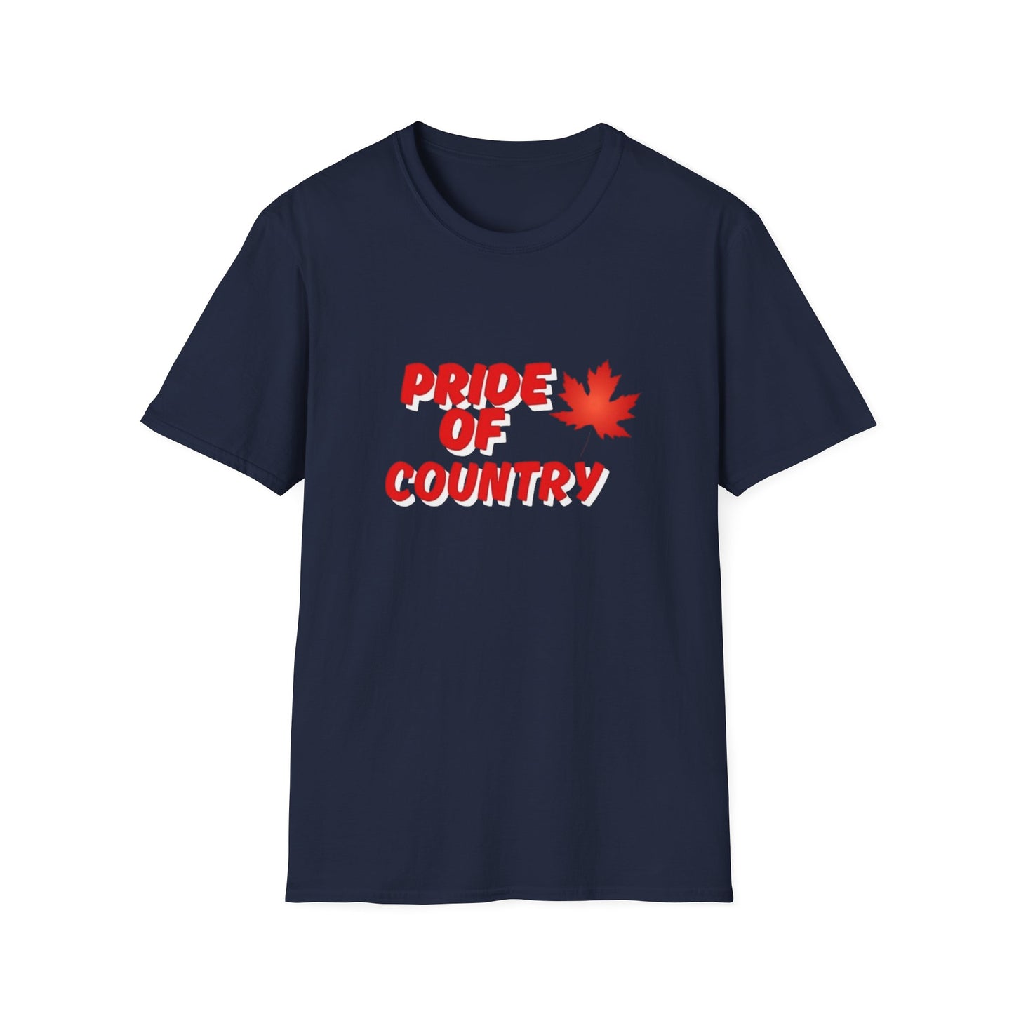 Pride of Country Unisex Softstyle T-Shirt, Canada Day Shirt, Patriotic Apparel, Casual Wear, Gift for Her/him