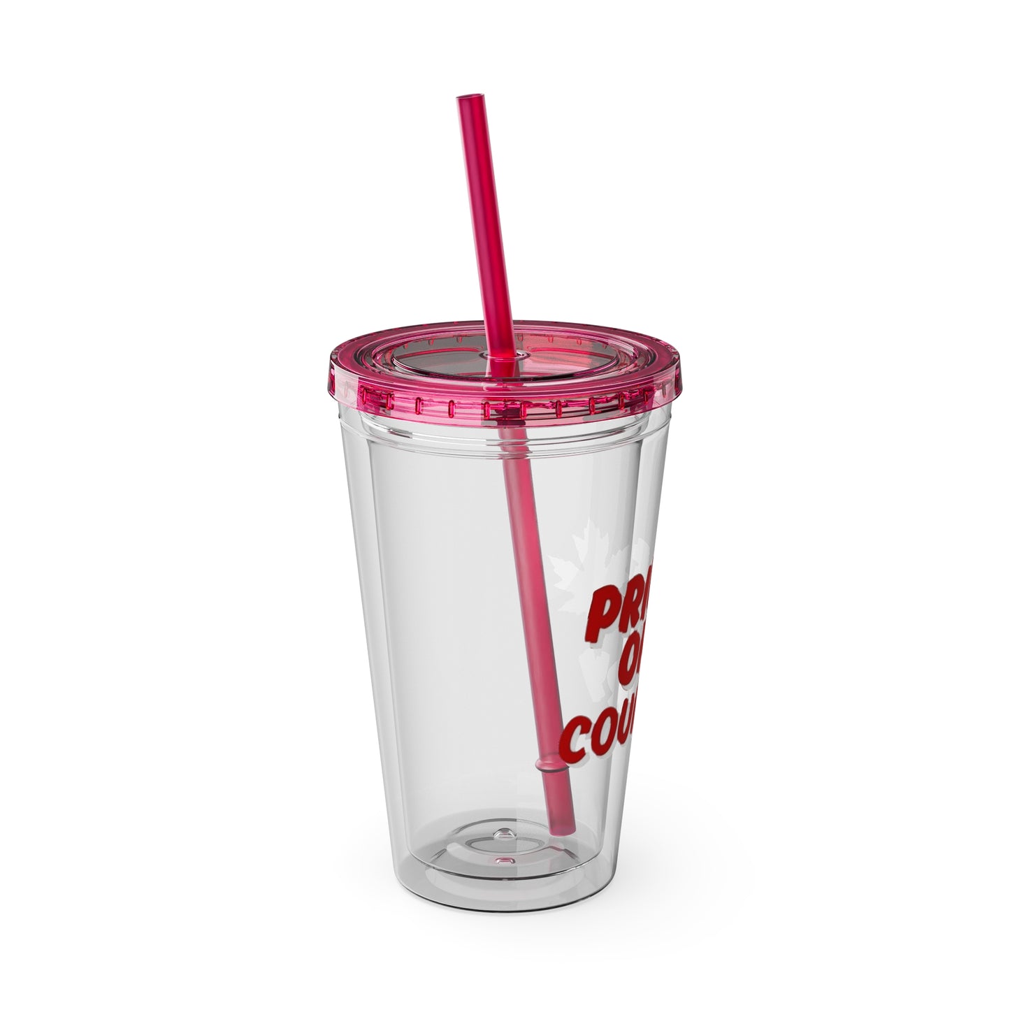 Pride of Country Tumbler, Canadian Travel Mug, Summer Hydration Cup, Reusable Straw Cup, Patriotic Gift Idea, Outdoor Adventure Drinkware