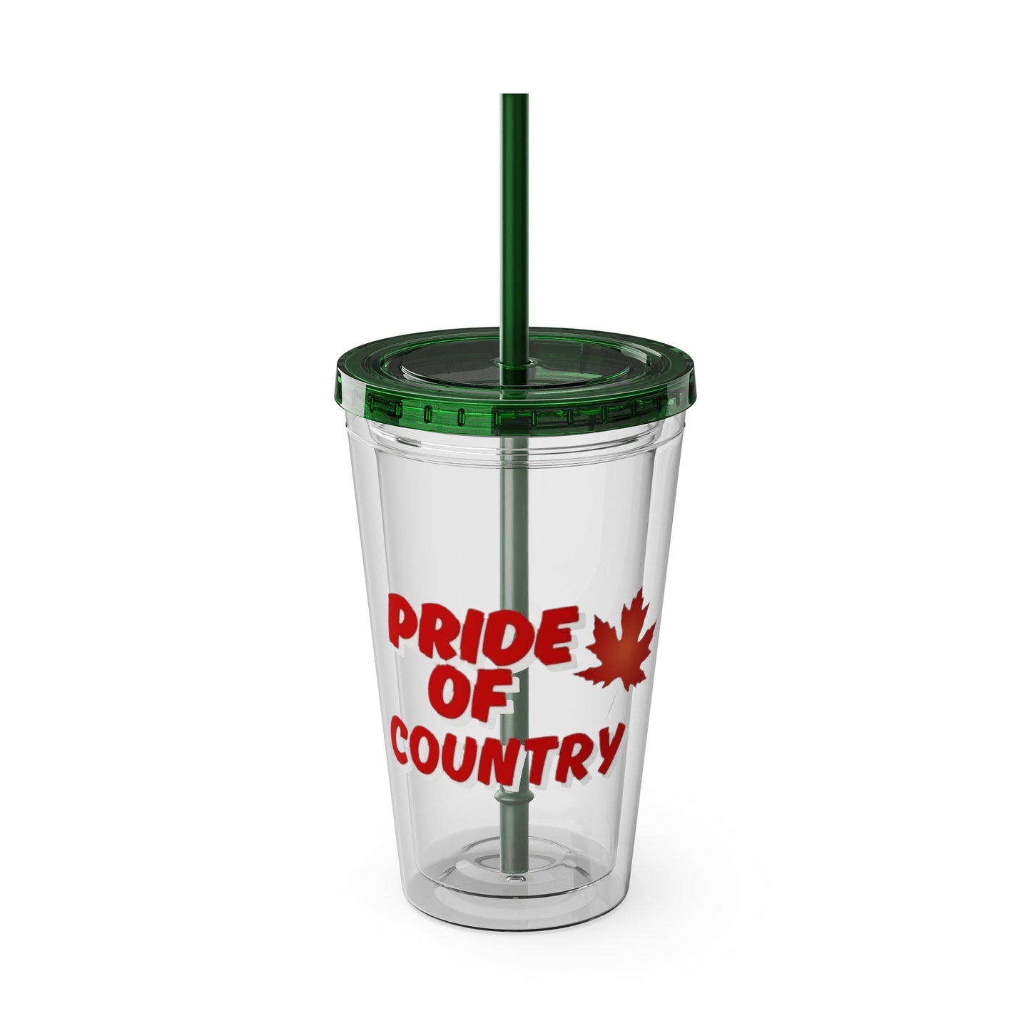 Pride of Country Tumbler, Canadian Travel Mug, Summer Hydration Cup, Reusable Straw Cup, Patriotic Gift Idea, Outdoor Adventure Drinkware