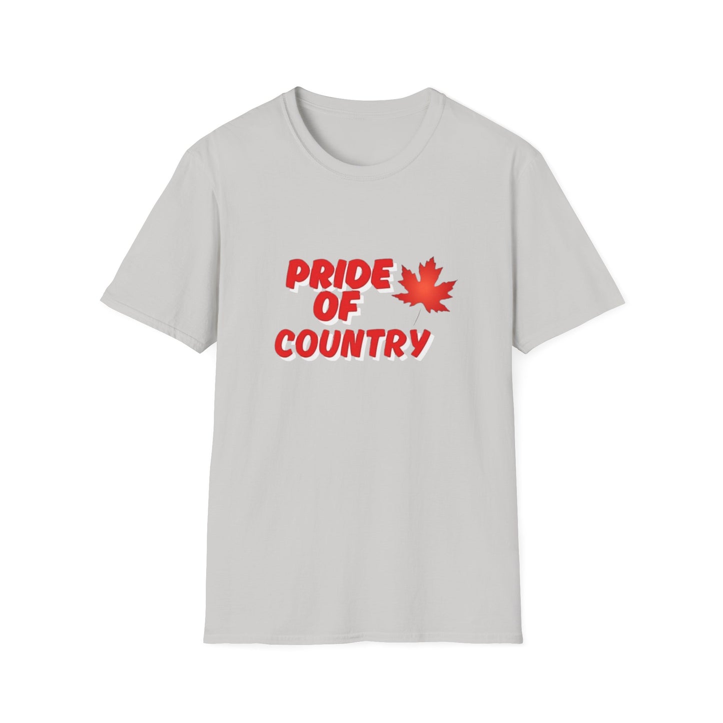 Pride of Country Unisex Softstyle T-Shirt, Canada Day Shirt, Patriotic Apparel, Casual Wear, Gift for Her/him